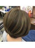 ショートボブハイライトカラー