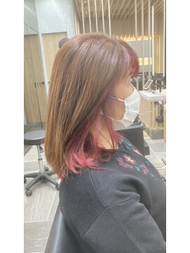 ラテ 渋谷(LATTE) インナーカラー ピンク