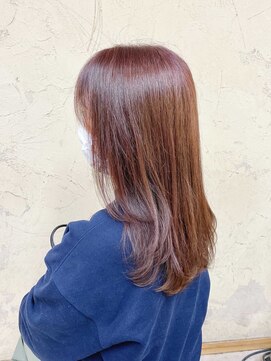 ビーワールド(B WORLD) 大人かわいいピンクブラウン【藤枝/髪質改善/デザインカラー】