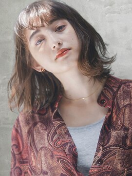 オリンテ バイ レシッド 表参道(orente by rcid) 小顔セミディ顔周りレイヤーカット髪質改善ミルクティーアッシュ