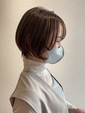 ロンドプロフィール 浦和(Lond profil) 中川陽南子【透明感フォギーグレージュ丸みショートちび襟