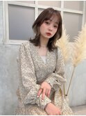 オルチャンヘアワンホンヘアくびれ艶髪ふんわりカールミディ