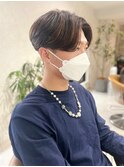 20代～30代メンズカットセンターパート韓国ヘア［仙台］