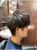 ビジネスふんわりニュアンスパーマ 新橋 理容室 床屋