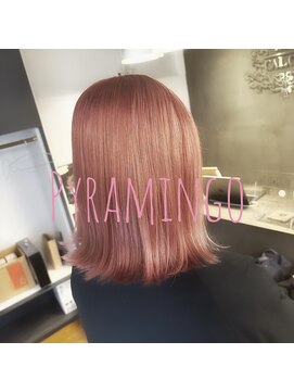 ヘアカロン 熊本下通店(Hair CALON) ピンクベージュダブルカラーインナーカラーケアブリーチ