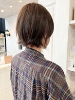 キャアリー(Caary)&nbsp;福山市美容室Caary人気 すっきり外ハネ夏ヘアくすみグレージュ