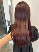 シエルバイアフロート(ciel by afloat)&nbsp;〈藤間〉チェリーレッド/顔まわりレイヤー/韓国ヘア/ツヤ感