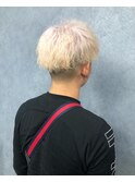 ホワイトミルクティー×ツイストパーマ