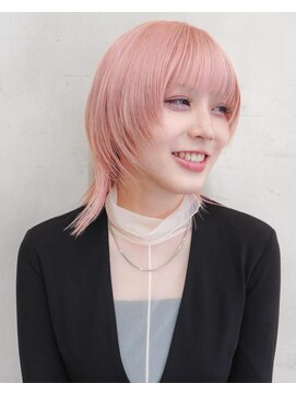ミンクス 青山店(MINX) ウルフカット×ベビーピンク
