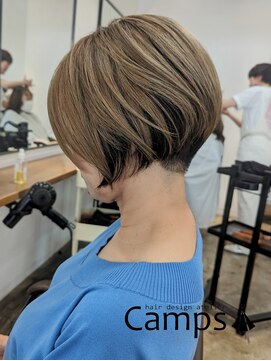 ヘアデザインアトリエ キャンプス(hair design atelier Camps) 2ブロックショートボブ