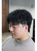 メンズ2ブロックニュアンスパーマ