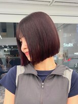 ニトバイアンキシム(nit by ahnkism)&nbsp;ボブミルクティーベージュブリーチダブルカラー堀江