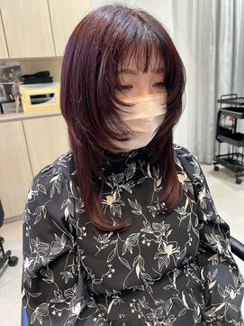 ヘアーエスクールエミュ(hair S. COEUR emu) 暖色カラー/ウルフカット/松井山手美容室/京都