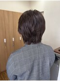 アッシュブラウン/ハンサムショート/パーマスタイル