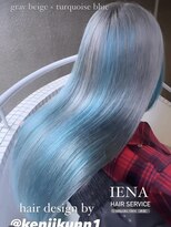 イエナ 渋谷(IENA) デザインカラーケアブリーチダブルカラー水色カラーペールブルー