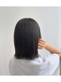 ミディアムボブに良く似合う地毛風カラー/黒髪カラー