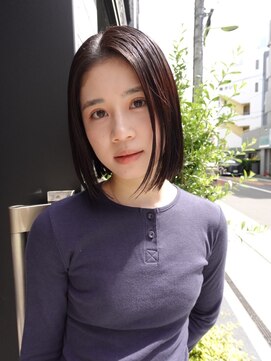 ホネン(honen) 薬院【honen】ショートボブウルフレイヤー髪質改善イルミナ