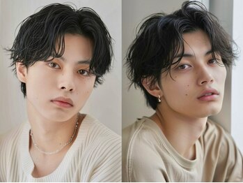 ラナ 新宿(lana)の写真/当日予約OK！お仕事帰りにも！[新宿駅/新宿駅南口/レイヤーカット/韓国ヘア/ブリーチカラー/カラー/Men’s]