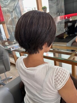 スタジオ アルファプラス 日暮里店(studio α+) カラーボブショートハイライト白髪ぼかし日暮里西日暮里上野