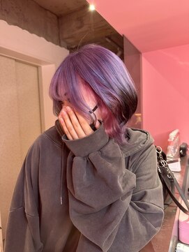 ダズリングディア(Dazzling Deer) ショート/ボブ/ルーツカラー/パープル/ブラウン/大人ボブ