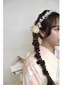 成人式ヘア・編み下ろし