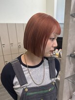 グリードヘアー(greed hair)&nbsp;春のオン眉bob × juicy orange