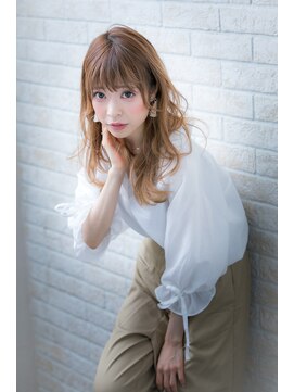ヘアーアートシフォン 池袋西口店(Hair art chiffon) デザインカラー丸みショート無造作カールボブディイルミナカラー