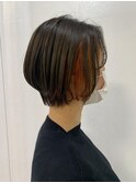 ショートボブ×ちらっとイヤリングカラー【タビラマユミ】