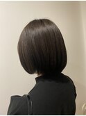 艶髪ナチュラルショートボブコンパクト大人可愛い黒髪暗髪
