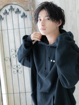 メンズヘア ビーセカンド 草加店(MENS HAIR B-2) 爽やかダークアッシュモテ髪ヘムライトウェーブI