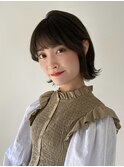 外ハネボブ×オリーブベージュカラー【自由が丘】