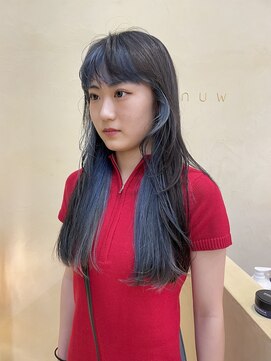 スニュウ(snuw) 【 snuw mina 】インナーシルバーブルーカラー/伏見