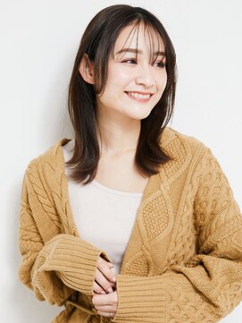 オンク 新宿(onk) 黒髪/グレーベージュ/レイヤーロング/前髪パーマ[新宿駅]