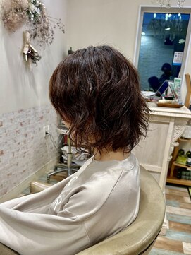 スタッカートアットヘアー(staccato@hair) クセ毛を活かしたレイヤーボブ