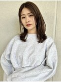 ふんわりミディアム×小顔前髪レイヤーカット×ツヤ髪スタイルg