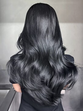 アイティー バイ アルバム 中野店(IT by ALBUM) アッシュブラックレイヤーロングブルーグレージュ_ba479981