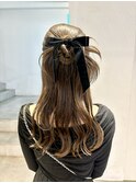 カチモリヘア ハーフアップ 韓国ヘア 結婚式ヘアセット《宮坂》