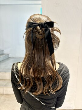 ゼスト パーク(ZEST PARK) カチモリヘア ハーフアップ 韓国ヘア 結婚式ヘアセット《宮坂》