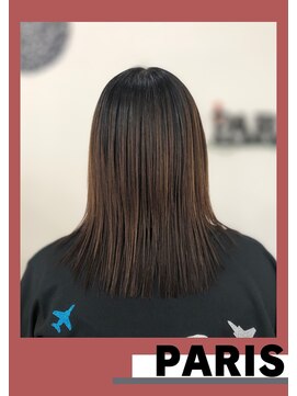 ワンポイント ウィズ パリス(One Point with Paris) 酸性ストレート×ロング×髪質改善トリートメント