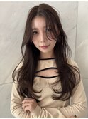 韓国ヘアーハッシュカットレイヤーカットグレージュブリーチ無し