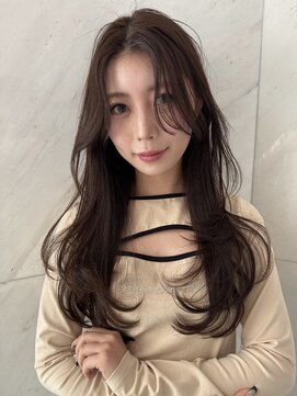 サイン 渋谷(SIGN) 韓国ヘアーハッシュカットレイヤーカットグレージュブリーチ無し