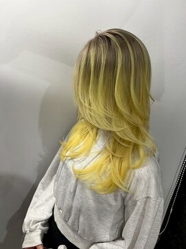 ラルガ 黒崎(Raruga) ハイライトカラーミルクティーベージュレイヤーカット