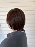 大人可愛い小顔ワンサイドショートボブカット20代30代