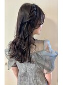 ルーズアップ/結婚式アレンジ/編み込みアップ/二次会アレンジ