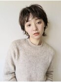 ウルフマッシュ/マッシュパーマ/くせ毛風/アッシュベージュ/清須