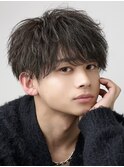 メンズショートツイスパ波巻きパーマ