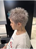 シルバーカラー/スパイキーショート/メンズブリーチ/メンズヘア