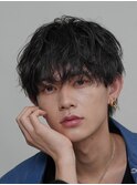 渋谷メンズマッシュウルフカット波巻きパーマシャドウパーマ