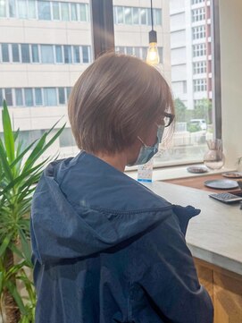 ミディアムヘア/暗めカラー/グランマッシュ/北九州/小倉