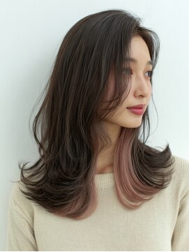 テーラヘアー 南柏店(TELAHAIR) インナーカラー　ピンクベージュ 【TELA HAIR南柏店】